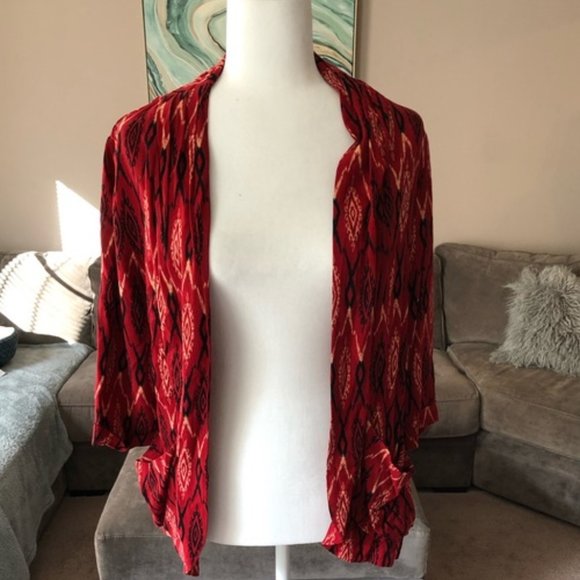 Forever 21 Printed Open Front Jacket - Picture 2 of 5